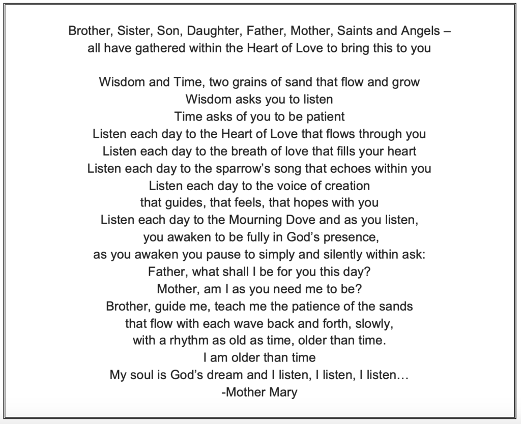 Wisdom Time Wisdom asks you to listen - Spiritus Christi Church
